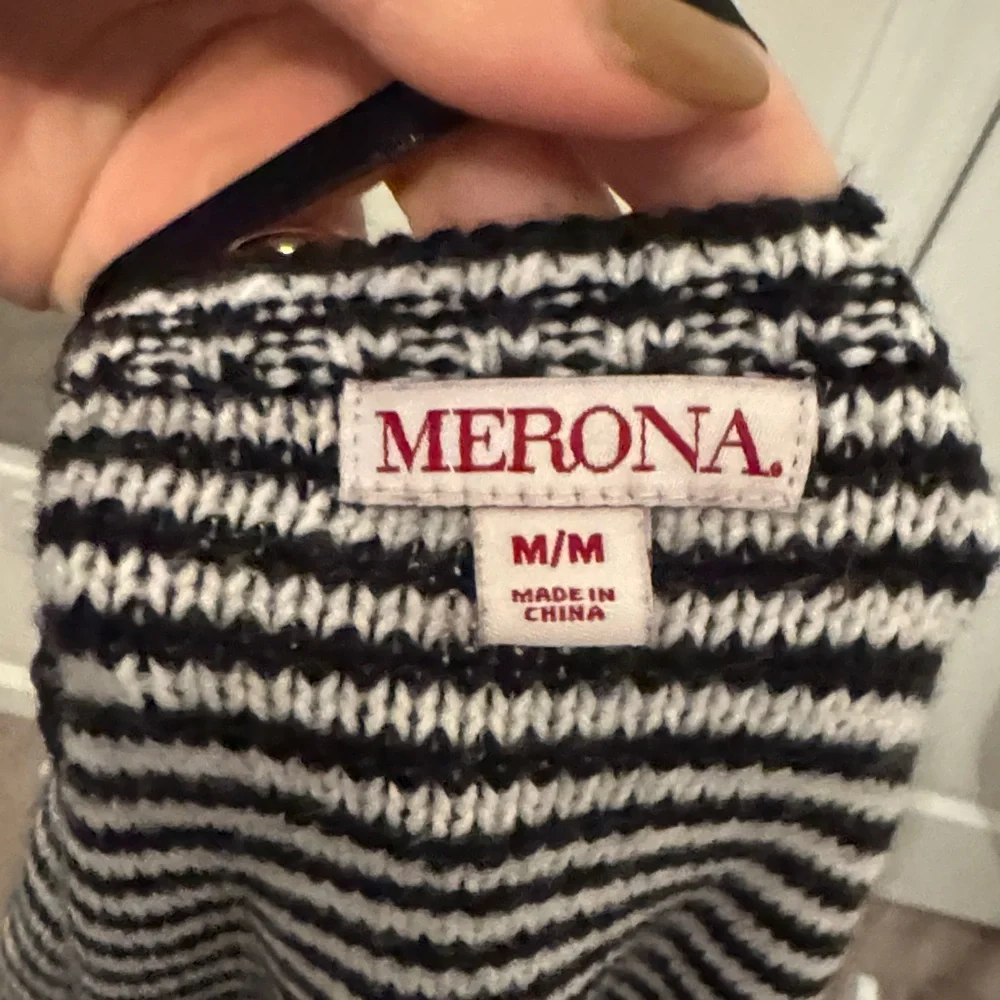 Merona Black and White Striped Cardigan - Picture 5 of 5